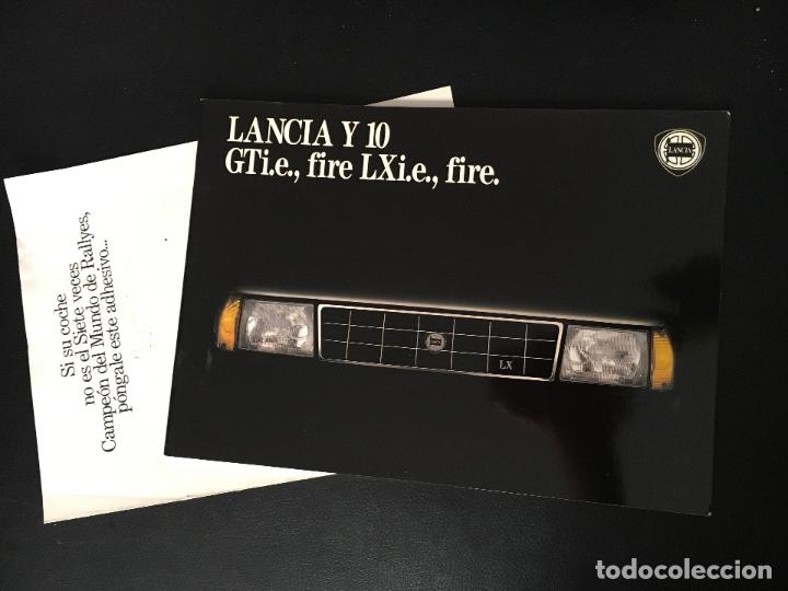 Coches y motocicletas: Folleto catalogo publicidad original lancia y 10 gti.e.-fire lxi.e.-fire 1990