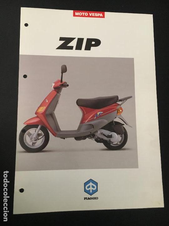 Coches y Motocicletas: Folleto catalogo publicidad original zip piaggio moto vespa