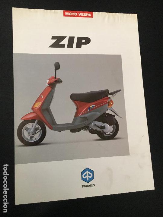 Coches y Motocicletas: Folleto catalogo publicidad original zip piaggio moto vespa