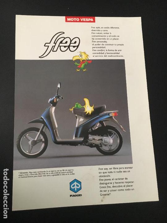 Coches y Motocicletas: Folleto catalogo publicidad original free green free greenie piaggio moto vespa