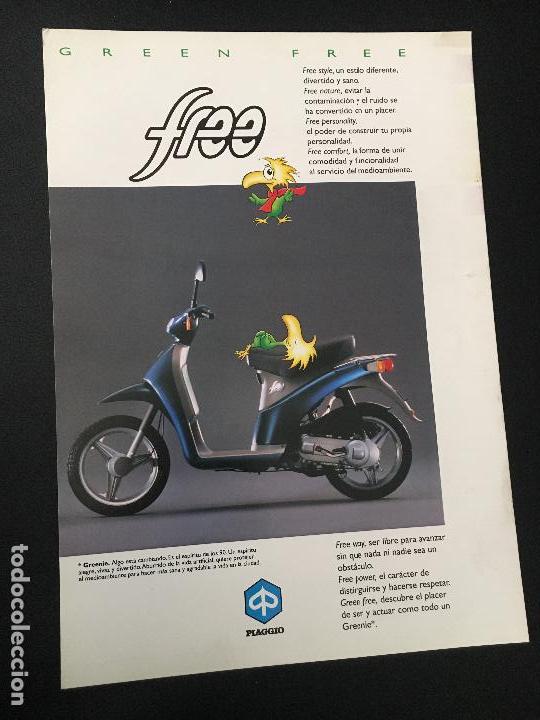 Coches y Motocicletas: Folleto catalogo publicidad original free green free greenie piaggio moto vespa