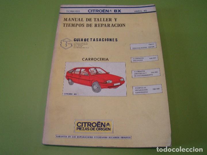 Coches y Motocicletas: Manual de taller y tiempos de reparaci&oacute;n del Citroen BX
