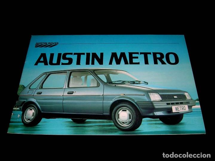 Coches y motocicletas: Austin Rover MG Metro 1300, Mayfair, HLE, Turbo, 6R4. Cat&aacute;logo publicidad, en espa&ntilde;ol. 14 p&aacute;ginas.