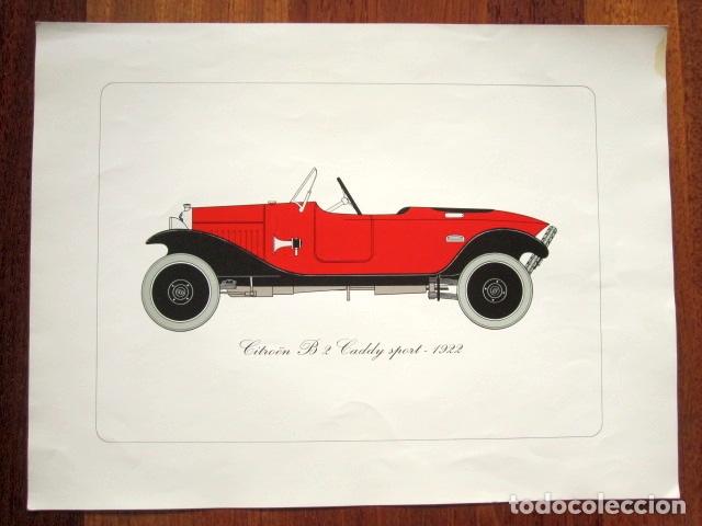 Coches y Motocicletas: CITROEN B2 CADDY SPORT. A&Ntilde;O 1922. L&Aacute;MINA 40 X 30 CM