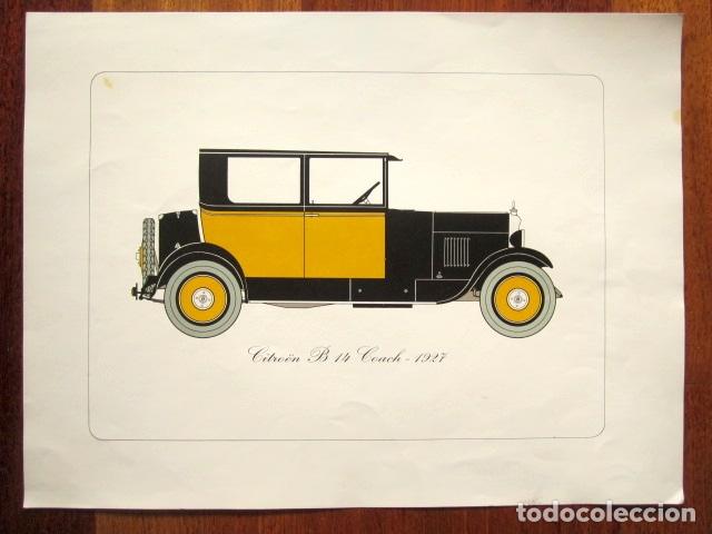 Coches y Motocicletas: CITROEN B14 COACH. A&Ntilde;O 1927. L&Aacute;MINA 40 X 30 CM