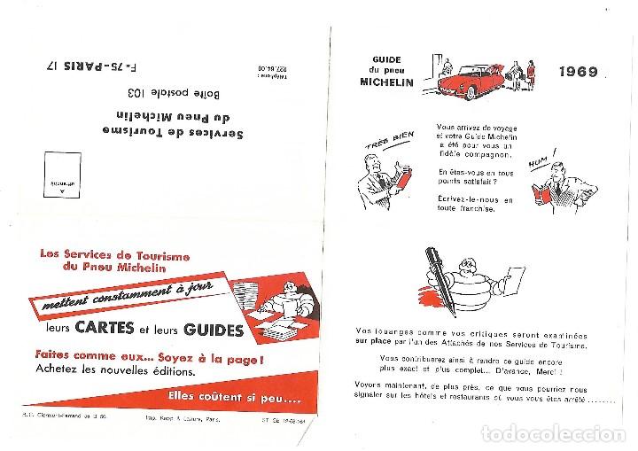 Coches y motocicletas: ANTIGUO SOBRE PUBLICITARIO DE LAS GUIAS MICHELIN. PUBLICIDAD. SIN USAR.