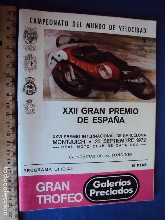 Cars and Motorcycles: (CAT-170413)PROGRAMA OFICIAL XXII GRAN PREMIO DE ESPA&Ntilde;A MONTJUICH 23 SEPTIEMBRE 1972