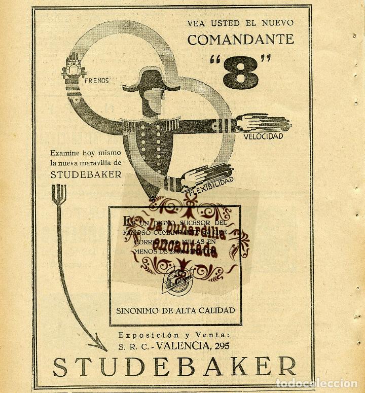 Automobili e Motociclette: PUBLICIDAD 1929 - COLECCION COCHES STUDEBAKER COMANDANTE 8 -TRASERA TEJIDOS CANET MAR PABLO FABREGAS