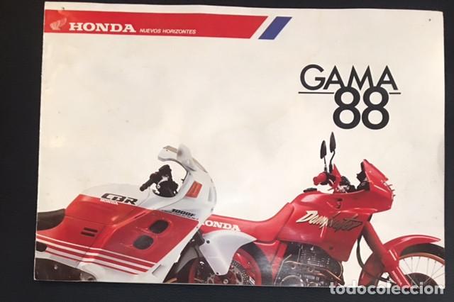 Coches y Motocicletas: Folleto catalogo publicidad original gama honda de 1988