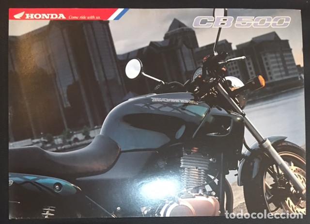 Coches y Motocicletas: Folleto catalogo publicidad honda cb 500 de 1993