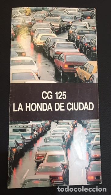 Coches y Motocicletas: Folleto catalogo publicidad honda cg 125