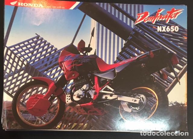 Coches y Motocicletas: Folleto catalogo publicidad honda dominator nx 650 nx650 de 1992