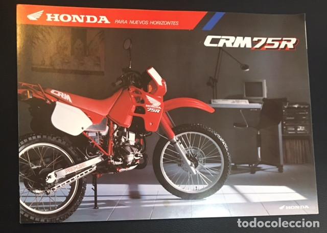 Coches y Motocicletas: Folleto catalogo publicidad honda crm 75r 75 r