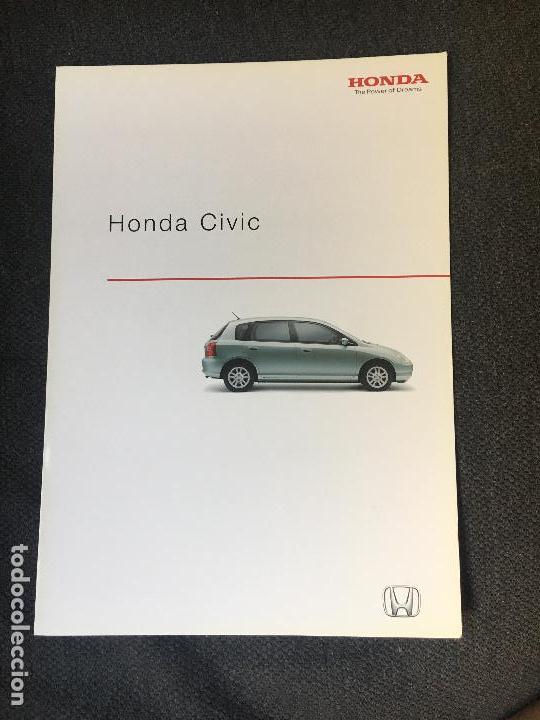 Coches y Motocicletas: Folleto catalogo publicidad original honda civic 2001