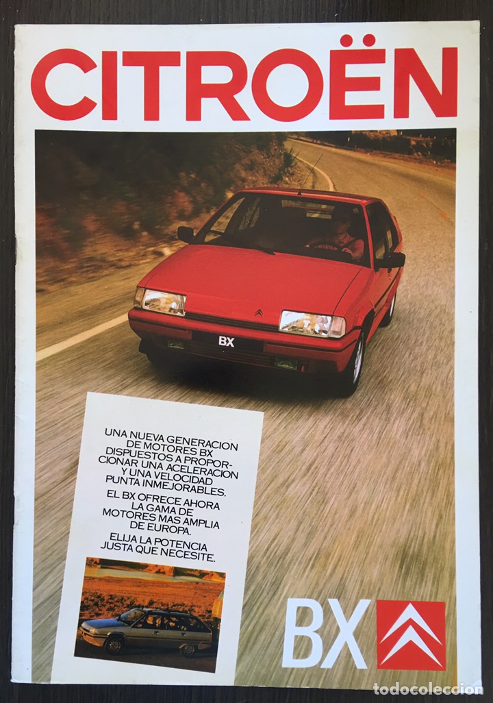 Coches y Motocicletas: Folleto catalogo publicidad original citroen bx de 1987