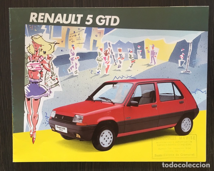 Carros e motociclos: Folleto catalogo publicidad original renault 5 gtd a&ntilde;os 80