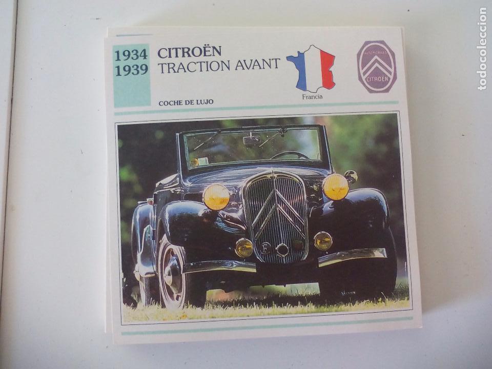 Coches y Motocicletas: Citro&euml;n Traction Avant AUTOS DE COLECCION PLANETA-DE AGOSTINI. FICHA T&Eacute;CNICA COCHE clasico-antiguo