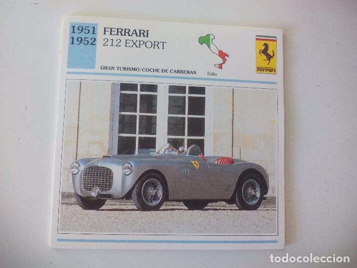 Coches y motocicletas: Ferrari 212 Export 1951 AUTOS DE COLECCION PLANETA-DE AGOSTINI. FICHA T&Eacute;CNICA COCHE clasico-antiguo
