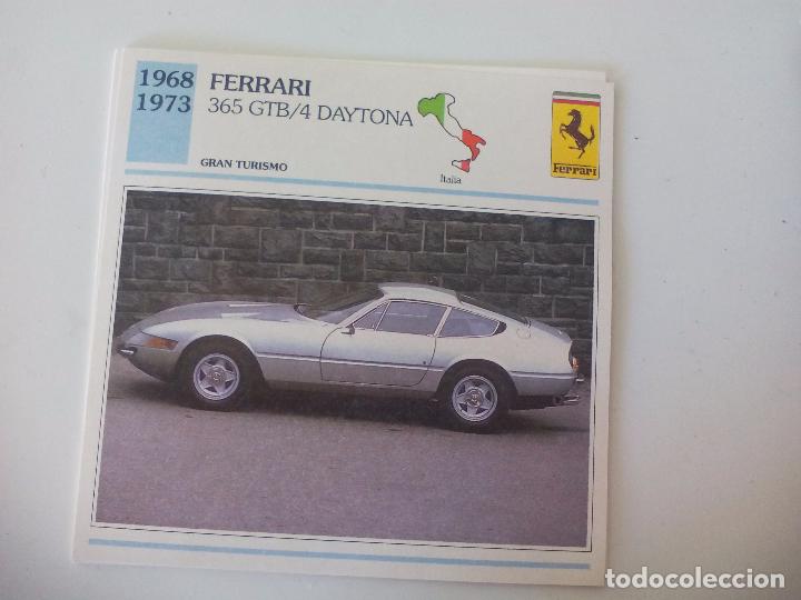 Coches y motocicletas: Ferrari 365 GTB/4 Daytona AUTOS DE COLECCION PLANETA-DE AGOSTINI FICHA T&Eacute;CNICA COCHE clasico-antiguo
