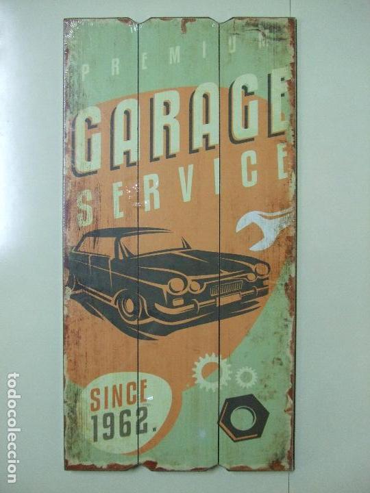 Letrero Madera Premium Garage Service Cartel Verkauft Durch Direktverkauf