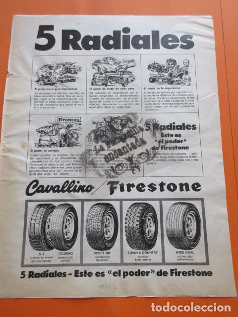 Coches y Motocicletas: PUBLICIDAD 1973 - COLECCION COCHES - FIRESTONE CAVALLINO 5 RADIALES SEAT 1500 600 CITROEN