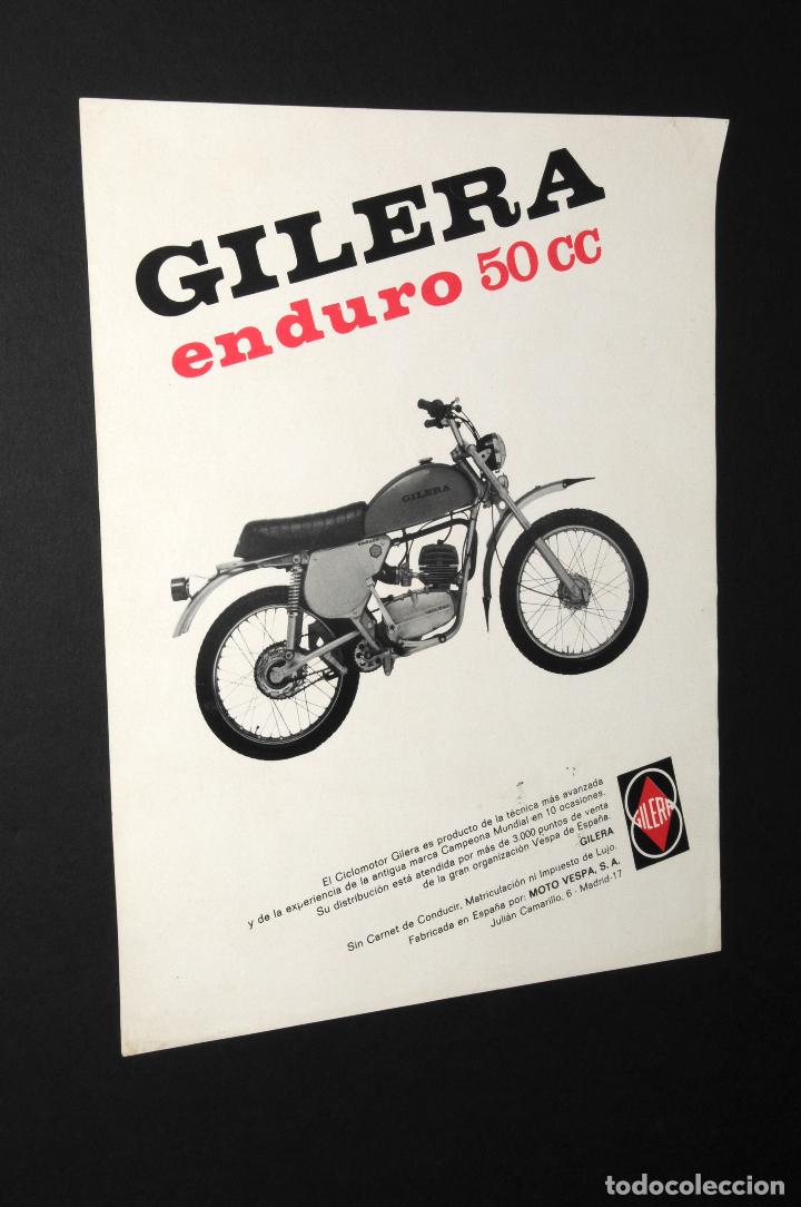 Coches y motocicletas: FOLLETO - PUBLICIDAD - CICLOMOTOR GILERA - ENDURO 50CC - MOTOVESPA