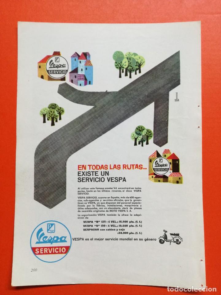 Coches y motocicletas: PUBLICIDAD VESPA  HOJA DE REVISTA  .13X18 CM