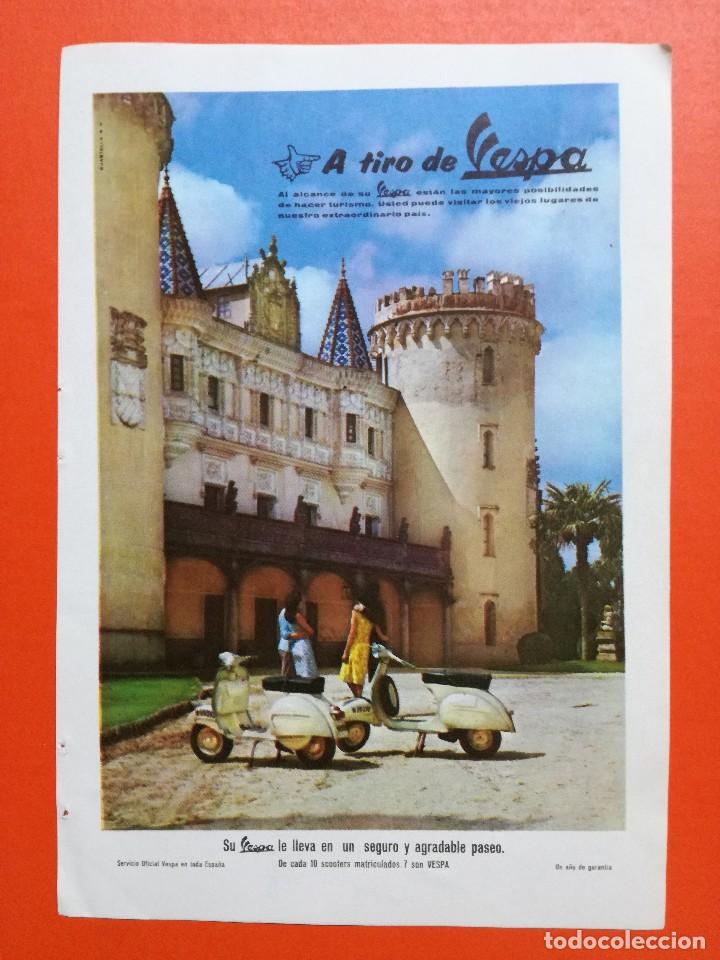 Coches y motocicletas: PUBLICIDAD VESPA HOJA DE REVISTA .13X18 CM A TIRO DE VESPA