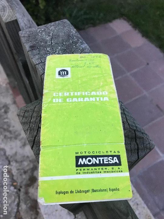 Coches y Motocicletas: Montesa, garantia, a&ntilde;o 75, Vitigudino