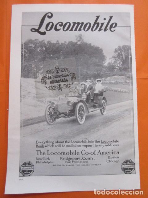 Automobili e Motociclette: CARTEL - LOCOMOBILE --- TRASERA --- BAKER ELECTRICS - 28 x 41 CM.