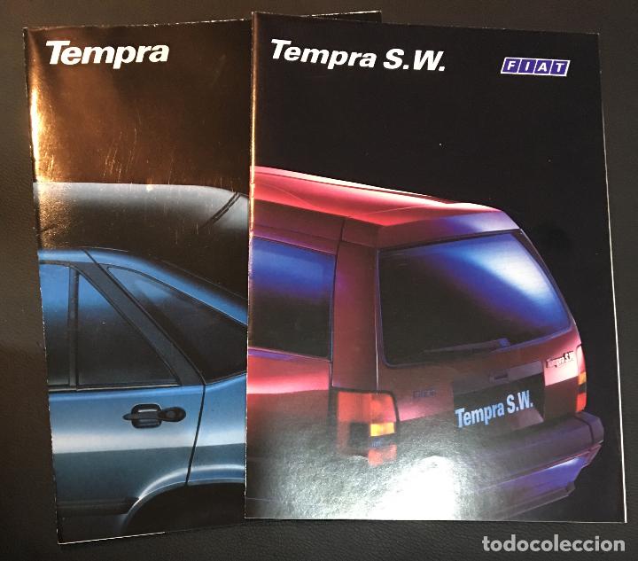 Coches y Motocicletas: lote Folleto catalogo publicidad original fiat tempra y fiat tempra s.w. sw de 1990 y 1991
