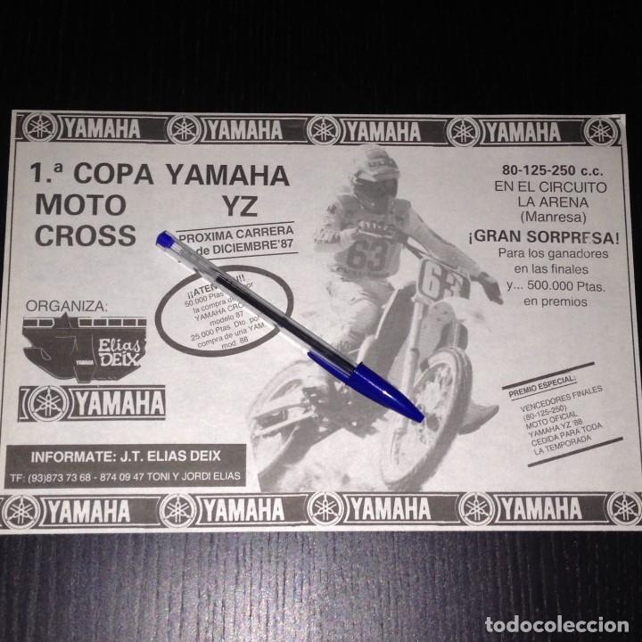 Coches y motocicletas: COPA YAMAHA YZ MOTOCROSS TONI JORDI ELIAS - RECORTE PRENSA REVISTA ANUNCIO PUBLICIDAD