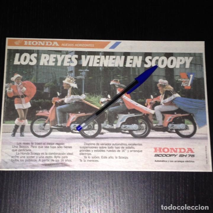 Coches y motocicletas: HONDA SCOOPY SH 75 SCOOTER REYES MAGOS - RECORTE PRENSA REVISTA ANUNCIO PUBLICIDAD