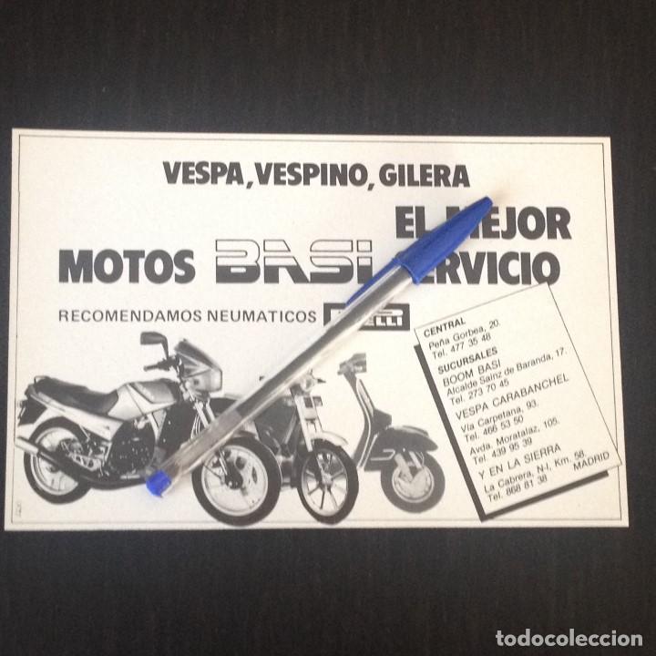 Coches y motocicletas: MOTOS BASI VESPA VESPINO GILERA MADRID PIRELLI - RECORTE PRENSA REVISTA ANUNCIO PUBLICIDAD