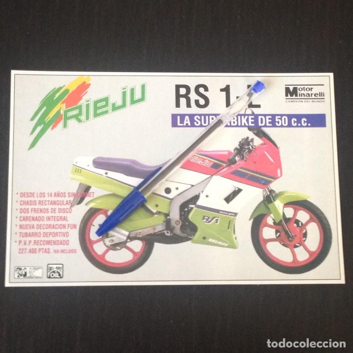 Coches y Motocicletas: RIEJU RS 1 L SUPERBIKE 50 cc - RECORTE PRENSA REVISTA ANUNCIO PUBLICIDAD