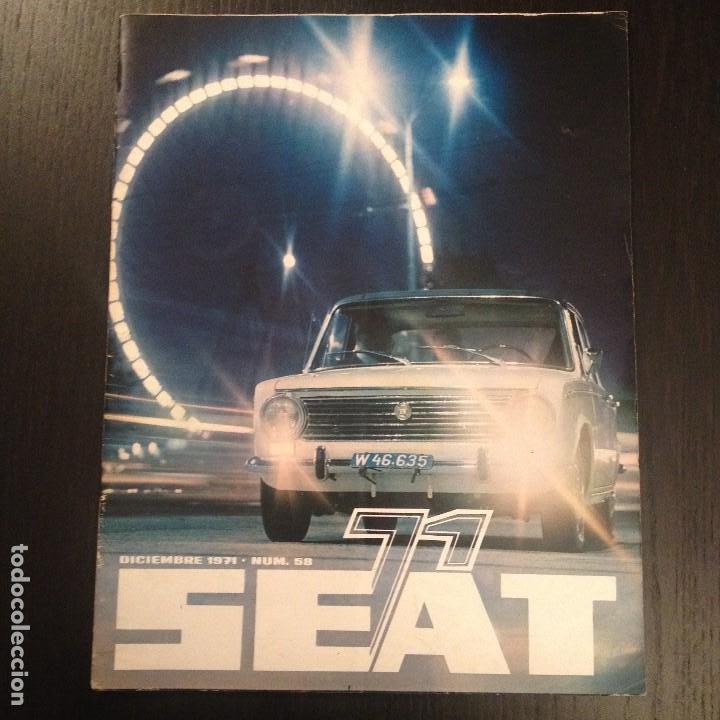 Coches y motocicletas: REVISTA SEAT N&ordm; 58 - DICIEMBRE 1971 - ESPECIAL SEAT 1500 POSTER - SEAT 2000 MERCEDES - 600 AFRICA