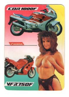 Coches y motocicletas: CALENDARIO DE BOLSILLO 1994 HONDA CBR 1000F - VFR750F CON CHICA EROTICO