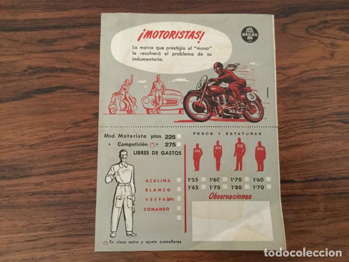 Coches y Motocicletas: PUBLICIDAD DE J. REGAS. MONO MOTO MOTORISTAS. MOTELO VESPA, COMANDO ETC