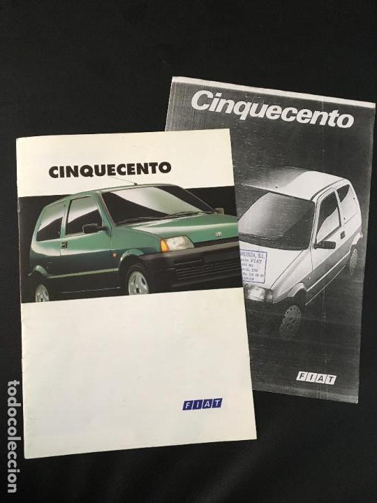 Coches y Motocicletas: Folleto catalogo publicidad original fiat cinquecento 1994