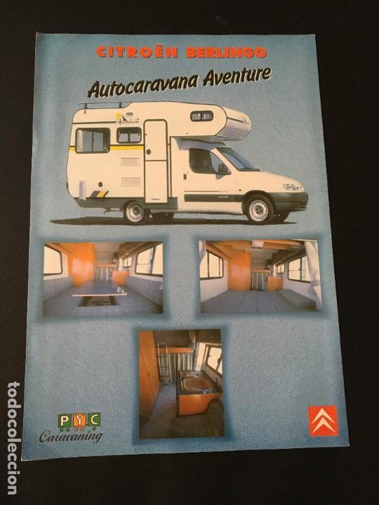 Coches y Motocicletas: Folleto catalogo publicidad original citroen berlingo autocaravana aventure caravaning citro&euml;n