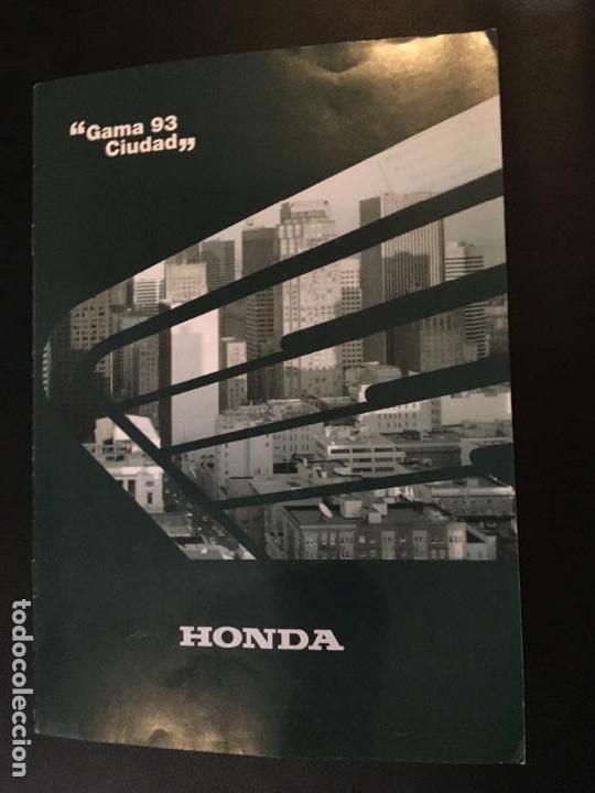 Coches y Motocicletas: Folleto catalogo publicidad original honda  gama 93 ciudad 1993 vision