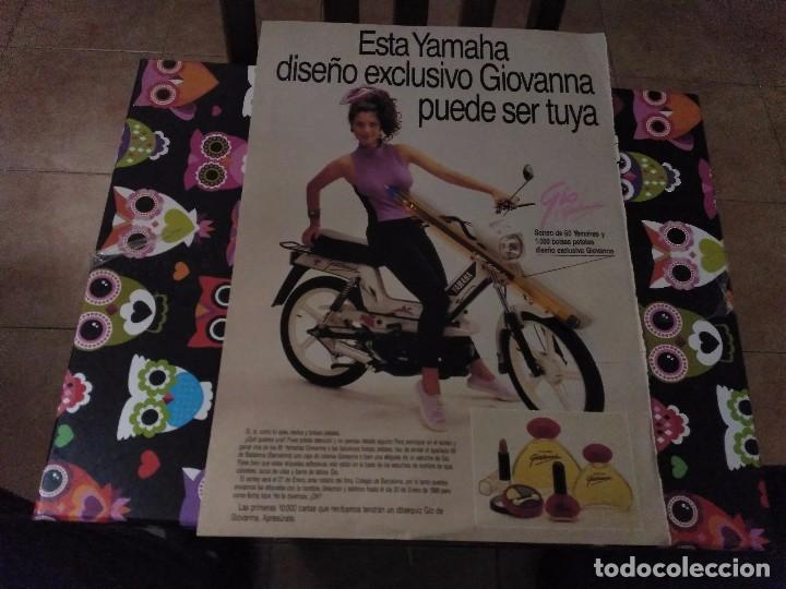 Coches y motocicletas: ANTIGUO ANUNCIO PUBLICIDAD PARA ENMARCAR MOTO YAMAHA GIOVANNA PERFUME GIO