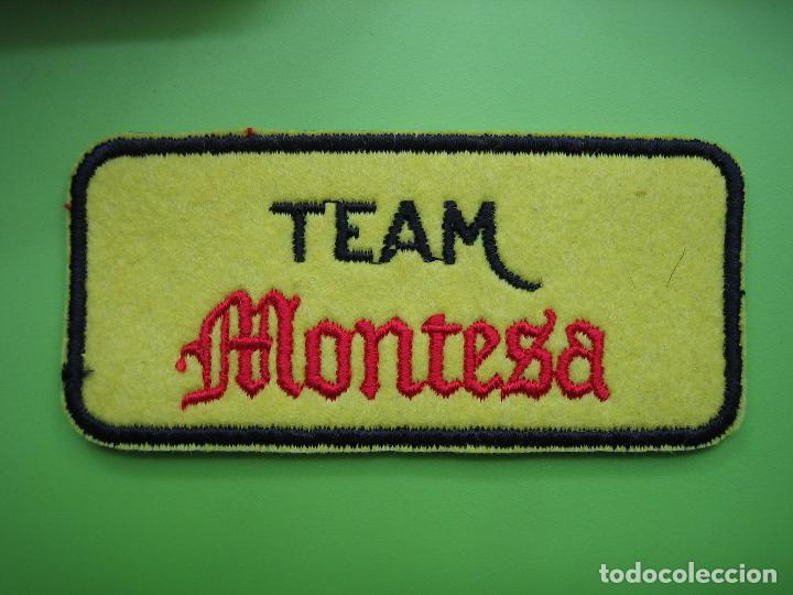 Coches y Motocicletas: Parche bordado de la marca Montesa.A&ntilde;os 80 o 90