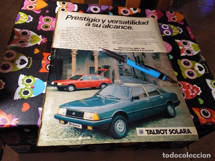 Cars and Motorcycles: ANTIGUO DOBLE ANUNCIO PUBLICIDAD PARA ENMARCAR COCHE TALBOT SOLARA Y TALBOT 150 TRASERA NESCAFE
