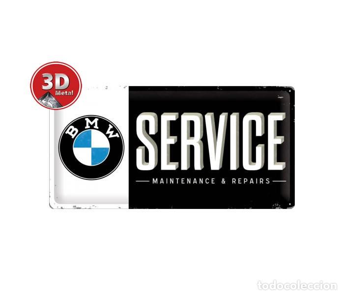 Plaque, poster 25x50 cm, pressed sheet, BMW Service Nostalgic Art 27010