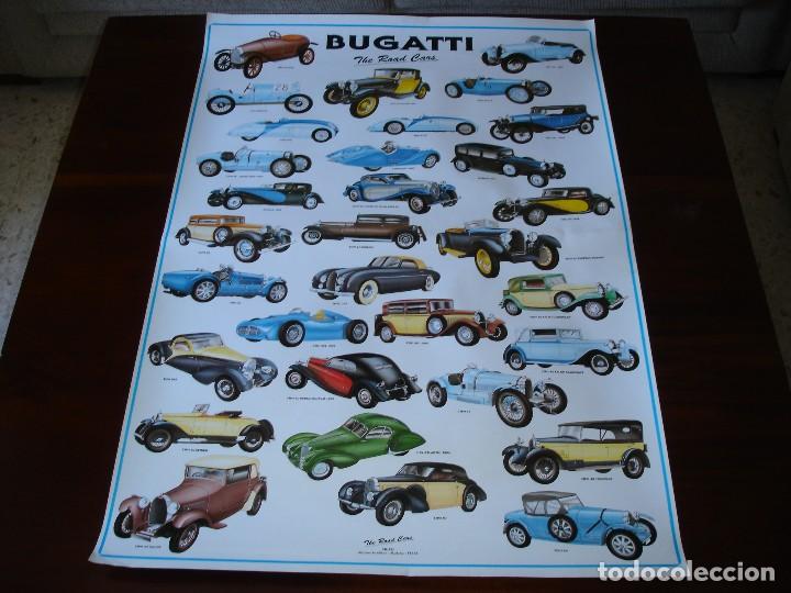 Coches y Motocicletas: POSTER CON DIFERENTES MODELOS DE LA MARCA BUGATTI - 93X64 CM