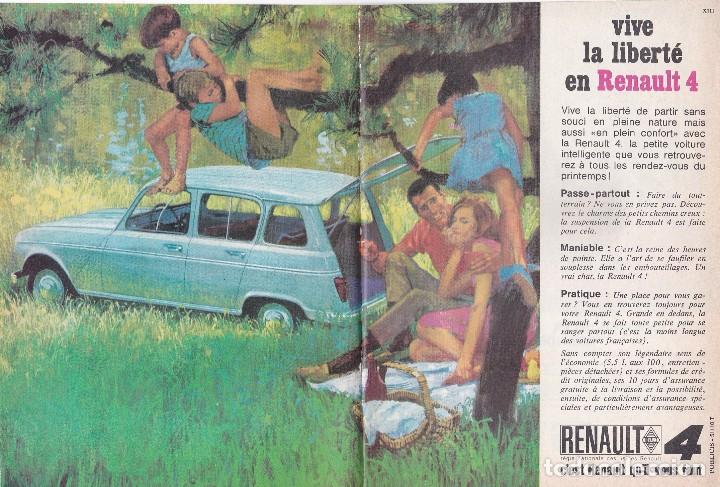 Carros e motociclos: PUBLICIDAD FRANCIA 1965. ANUNCIO COCHE RENAULT 4 (2 HOJAS)