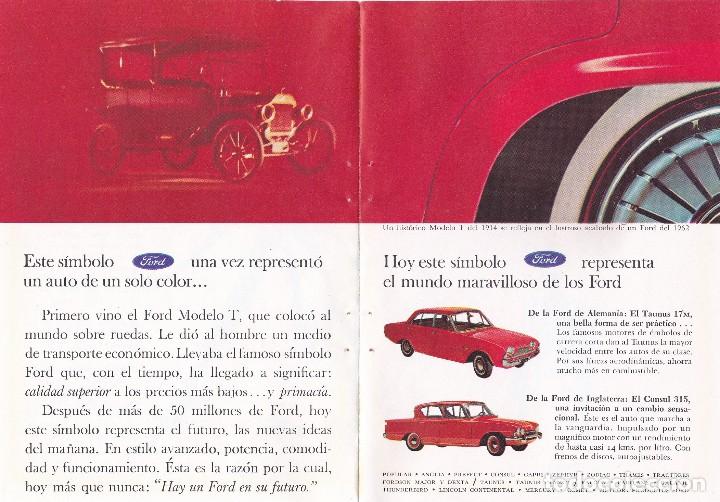 Carros e motociclos: PUBLICIDAD 1962. ANUNCIO COCHES FORD (HOJA DOBLE)