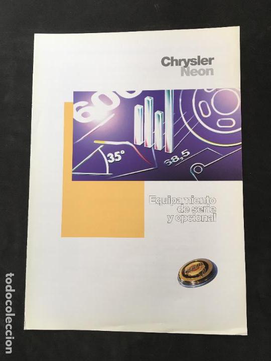 Coches y Motocicletas: Folleto catalogo publicidad original chrysler neon equipamiento