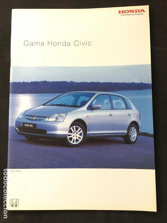 Coches y Motocicletas: Folleto catalogo publicidad original gama honda civic 2003